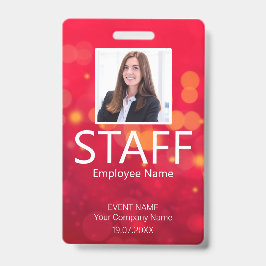 Aangepast personeel QR Code Event Red Badge