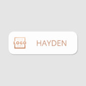 Aangepast personeel voor zakelijke Logo Naamplaatje (Voorkant)