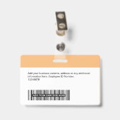 Aangepast Personeel - Zakelijk Logo met Naam Badge (Achterkant met clip)