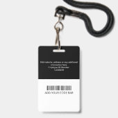 Aangepast personeels-ID-badge Badge (Achterkant met lanyard)