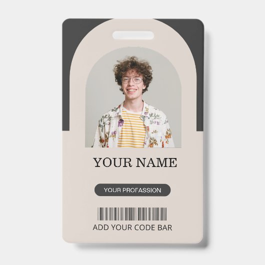 Aangepast personeels-ID-badge Badge (Voorzijde)
