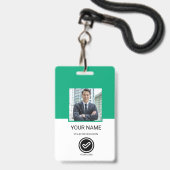 Aangepast personeels-ID-badge Badge (Voorzijde met lanyard)