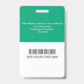 Aangepast personeels-ID-badge Badge (Achterkant)
