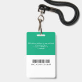 Aangepast personeels-ID-badge Badge (Achterkant met lanyard)