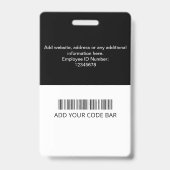 Aangepast personeels-ID-badge Badge (Achterkant)