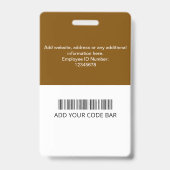 Aangepast personeels-ID-badge Badge (Achterkant)