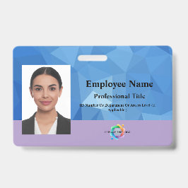 Aangepast personeelsbadge met foto, barcode, logo, badge