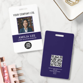 Aangepast personeelsbadge met foto-logo, Qrcode Badge