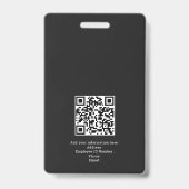 Aangepast personeelsbadge met fotologo, Qrcode Badge (Achterkant)