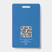 Aangepast personeelsbadge met fotologo, Qrcode Badge (Achterkant)