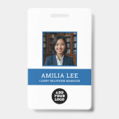 Aangepast personeelsbadge met fotologo, Qrcode Badge (Voorzijde)