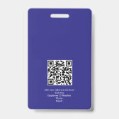 Aangepast personeelsbadge met fotologo, Qrcode Badge (Achterkant)