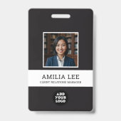 Aangepast personeelsbadge met fotologo, Qrcode Badge (Voorzijde)