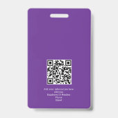 Aangepast personeelsbadge met fotologo, Qrcode Badge (Achterkant)