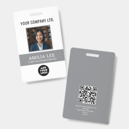 Aangepast personeelsbadge met fotologo, Qrcode Badge