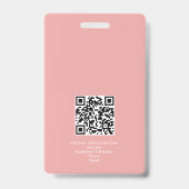 Aangepast personeelsbadge met fotologo, Qrcode Badge (Achterkant)
