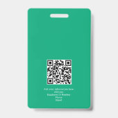 Aangepast personeelsbadge met fotologo, Qrcode Badge (Achterkant)