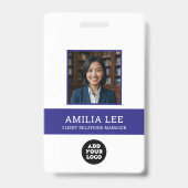 Aangepast personeelsbadge met fotologo, Qrcode Badge (Voorzijde)