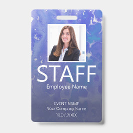 Aangepast personeelsbarcode-evenement paarse badge