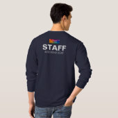 Aangepast personeelsbedrijf Logo tekst Mannen lang T-shirt (Achterkant volledig)