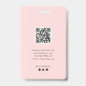 Aangepast Personeelsfoto ID-badge met QR-code Badge (Achterkant)