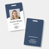 Aangepast Personeelsfoto ID Naambadge Badge (Voor- en achterkant)