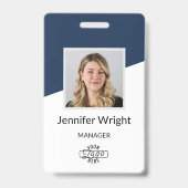 Aangepast Personeelsfoto ID Naambadge Badge (Voorzijde)
