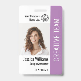 Aangepast personeelslid Naam Logo Barcode Foto-ID Badge