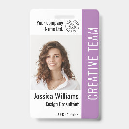 Aangepast personeelslid Naam Logo Barcode Foto-ID Badge