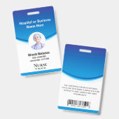 Aangepast personeelslid Naam Logo Barcode Foto-ID Badge (Voor- en achterkant)