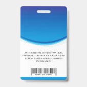 Aangepast personeelslid Naam Logo Barcode Foto-ID Badge (Achterkant)