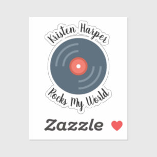 Aangepast persoon zet mijn wereld op maat sticker