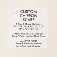 Aangepast, persoonlijk CHIFFON-SCHERM - KLEIN 26 x