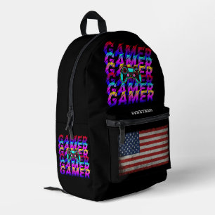 AANGEPAST PERSOONLIJK COMPUTER GAMER SPORT VINTAGE BEDRUKTE RUGZAK