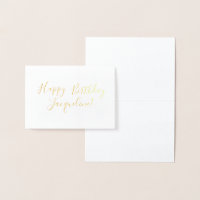 Aangepast / persoonlijke Happy Birthday Gold Foil
