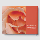 Aangepast perzikflesje Roos Gastenboek (Achterkant)