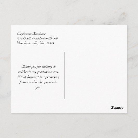 Aangepast Pet Afstuderen Hartelijk dank voor credi Briefkaart (Achterkant)