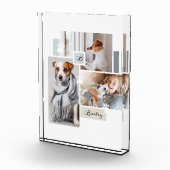 Aangepast Pet Collage Monogram Modern Thema Fotoblokken (Rechts)