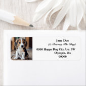Aangepast Pet Dog Foto Aangepast retouradres Etiket (Insitu)