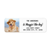 Aangepast Pet Dog Foto Aangepast retouradres Etiket (Voorkant)