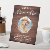 Aangepast Pet Photo Biscuit Dog Treat Wedding Favo Reclamebord Met Voetstuk (Insitu)