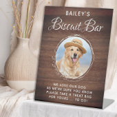 Aangepast Pet Photo Biscuit Dog Treat Wedding Favo Reclamebord Met Voetstuk