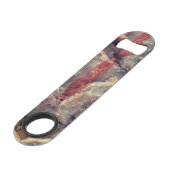 Aangepast Petrified Wood w Quartz - Bottle Open Speed Flessenopener (Voorkant Gekanteld)