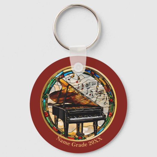 Aangepast Piano Musical Instrument Sleutelhanger (Voorkant)