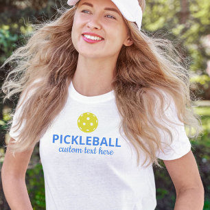 Aangepast Pickleball-Shirt voor Clubs Teams, blauw T-shirt