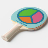 Aangepast pingpongpeddel pingelen voor kleurmatig tafeltennisbatje (Voorkant Gekanteld)