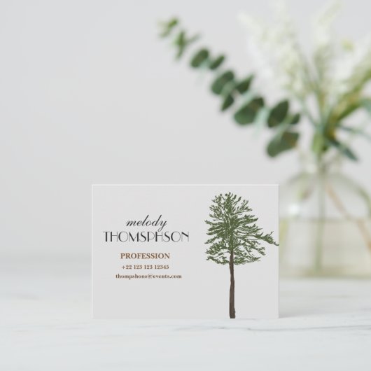 Aangepast pingstructuur visitekaartje (Staand voorkant)