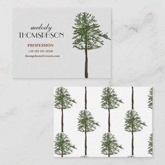 Aangepast pingstructuur visitekaartje (Voorkant / Achterkant)