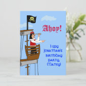 Aangepast piratenfeest op de dag van de feestdag kaart (Staand voorkant)