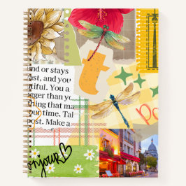 Aangepast plakboek Elegante collage Moderne kunstw Notitieboek